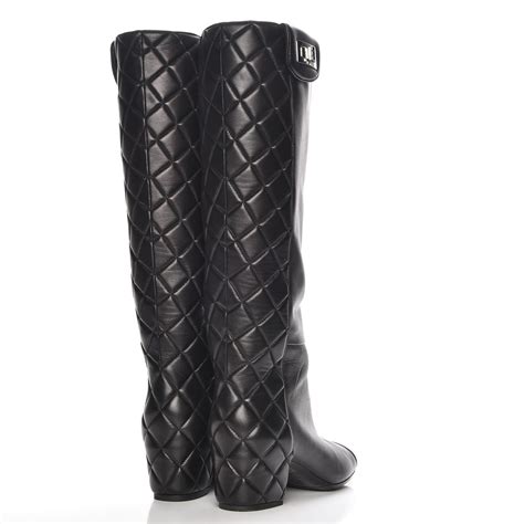 chanel knee high boots 2017|chanel boots 2021 price.